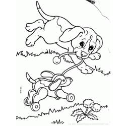 Dessin à colorier: Chiot (Animaux) #3022 - Coloriages à Imprimer Gratuits