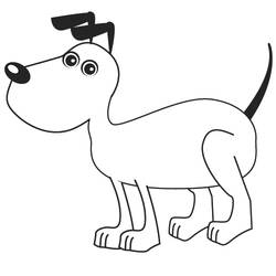 Dessin à colorier: Chiot (Animaux) #3030 - Coloriages à Imprimer Gratuits