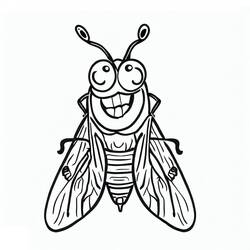 Dessin à colorier: Cigale (Animaux) #187687 - Coloriages à Imprimer Gratuits