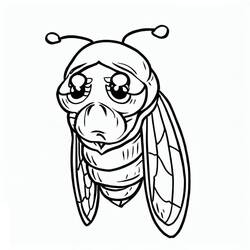 Dessin à colorier: Cigale (Animaux) #187689 - Coloriages à Imprimer Gratuits