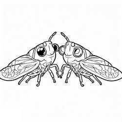 Dessin à colorier: Cigale (Animaux) #187691 - Coloriages à Imprimer Gratuits