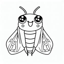 Dessin à colorier: Cigale (Animaux) #187699 - Coloriages à Imprimer Gratuits