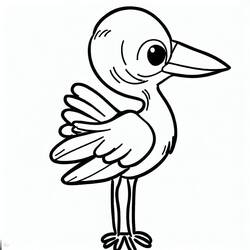 Dessin à colorier: Cigogne (Animaux) #185228 - Coloriages à Imprimer Gratuits