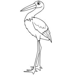 Dessin à colorier: Cigogne (Animaux) #185233 - Coloriages à Imprimer Gratuits