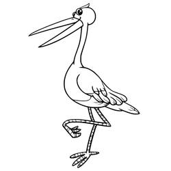 Dessin à colorier: Cigogne (Animaux) #185239 - Coloriages à Imprimer Gratuits
