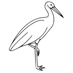 Dessin à colorier: Cigogne (Animaux) #185248 - Coloriages à Imprimer Gratuits