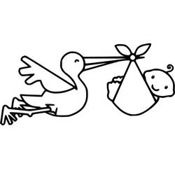 Dessins à colorier: Cigogne - Coloriages à Imprimer Gratuits