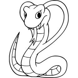 Dessin à colorier: Cobra (Animaux) #212676 - Coloriages à Imprimer Gratuits