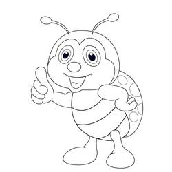 Coloriage Coccinelle (Animaux) #177687 à imprimer et colorier