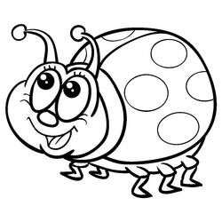 Coloriage Coccinelle (Animaux) #177694 à imprimer et colorier