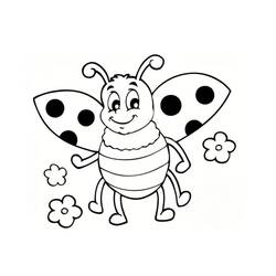 Coloriage Coccinelle (Animaux) #177710 à imprimer et colorier