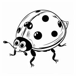 Coloriage Coccinelle (Animaux) #217604 à imprimer et colorier