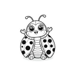 Coloriage Coccinelle (Animaux) #217605 à imprimer et colorier