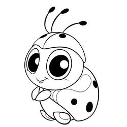 Coloriage Coccinelle (Animaux) #217606 à imprimer et colorier