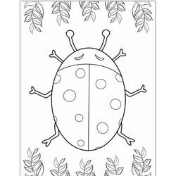 Coloriage Coccinelle (Animaux) #217607 à imprimer et colorier