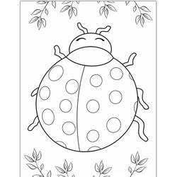 Coloriage Coccinelle (Animaux) #217609 à imprimer et colorier