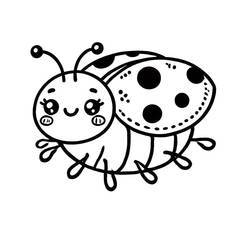 Coloriage Coccinelle (Animaux) #217615 à imprimer et colorier
