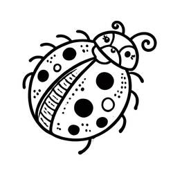 Coloriage Coccinelle (Animaux) #217619 à imprimer et colorier