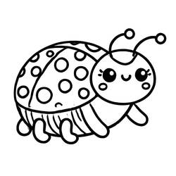 Coloriage Coccinelle (Animaux) #217620 à imprimer et colorier