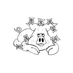 Coloriage Cochon (Animaux) #17626 à imprimer et colorier
