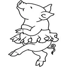 Coloriage Cochon (Animaux) #17628 à imprimer et colorier