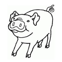 Coloriage Cochon (Animaux) #17633 à imprimer et colorier