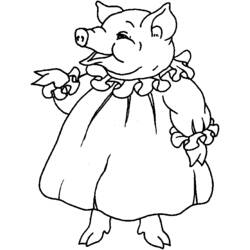 Coloriage Cochon (Animaux) #17648 à imprimer et colorier