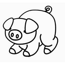 Coloriage Cochon (Animaux) #17677 à imprimer et colorier