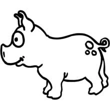 Coloriage Cochon (Animaux) #17694 à imprimer et colorier