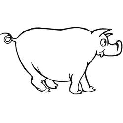 Coloriage Cochon (Animaux) #191173 à imprimer et colorier