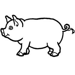 Coloriage Cochon (Animaux) #191179 à imprimer et colorier