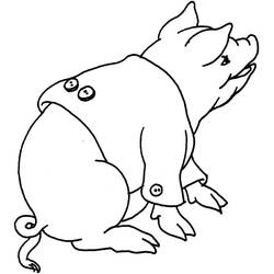 Coloriage Cochon (Animaux) #191182 à imprimer et colorier