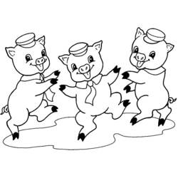 Dessin à colorier: Cochon (Animaux) #3591 - Coloriages à Imprimer