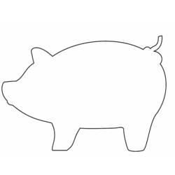 Dessin à colorier: Cochon (Animaux) #3664 - Coloriages à Imprimer