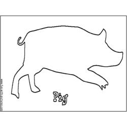 Dessin à colorier: Cochon (Animaux) #3666 - Coloriages à Imprimer Gratuits