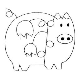 Dessin à colorier: Cochon (Animaux) #3668 - Coloriages à Imprimer Gratuits