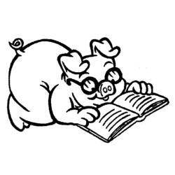 Dessin à colorier: Cochon (Animaux) #3697 - Coloriages à Imprimer Gratuits