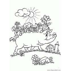 Dessin à colorier: Cochon (Animaux) #3707 - Coloriages à Imprimer Gratuits