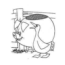 Dessin à colorier: Cochon (Animaux) #3711 - Coloriages à Imprimer Gratuits