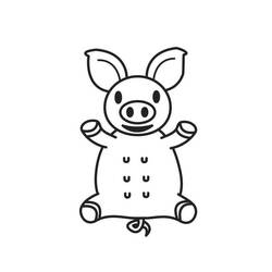 Dessin à colorier: Cochon (Animaux) #3712 - Coloriages à Imprimer Gratuits