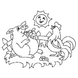 Dessin à colorier: Cochon (Animaux) #3714 - Coloriages à Imprimer Gratuits