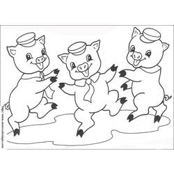 Dessin à colorier: Cochon (Animaux) #3728 - Coloriages à Imprimer
