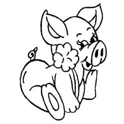 Dessin à colorier: Cochon (Animaux) #3736 - Coloriages à Imprimer Gratuits