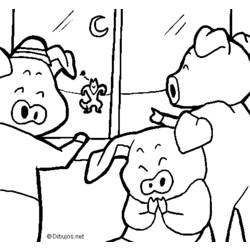 Dessin à colorier: Cochon (Animaux) #3743 - Coloriages à Imprimer Gratuits
