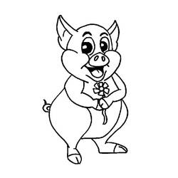Dessin à colorier: Cochon (Animaux) #3748 - Coloriages à Imprimer Gratuits