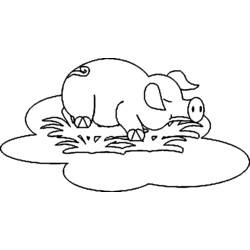 Dessin à colorier: Cochon (Animaux) #3760 - Coloriages à Imprimer Gratuits