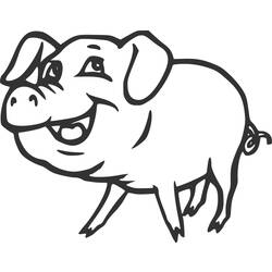 Dessin à colorier: Cochon (Animaux) #3769 - Coloriages à imprimer
