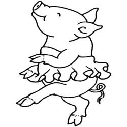 Dessin à colorier: Cochon (Animaux) #3771 - Coloriages à Imprimer Gratuits