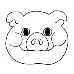 Dessin à colorier: Cochon (Animaux) #3780 - Coloriages à imprimer
