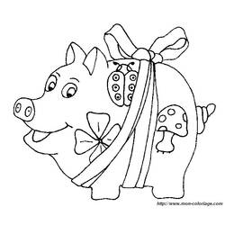 Dessin à colorier: Cochon (Animaux) #3781 - Coloriages à Imprimer Gratuits